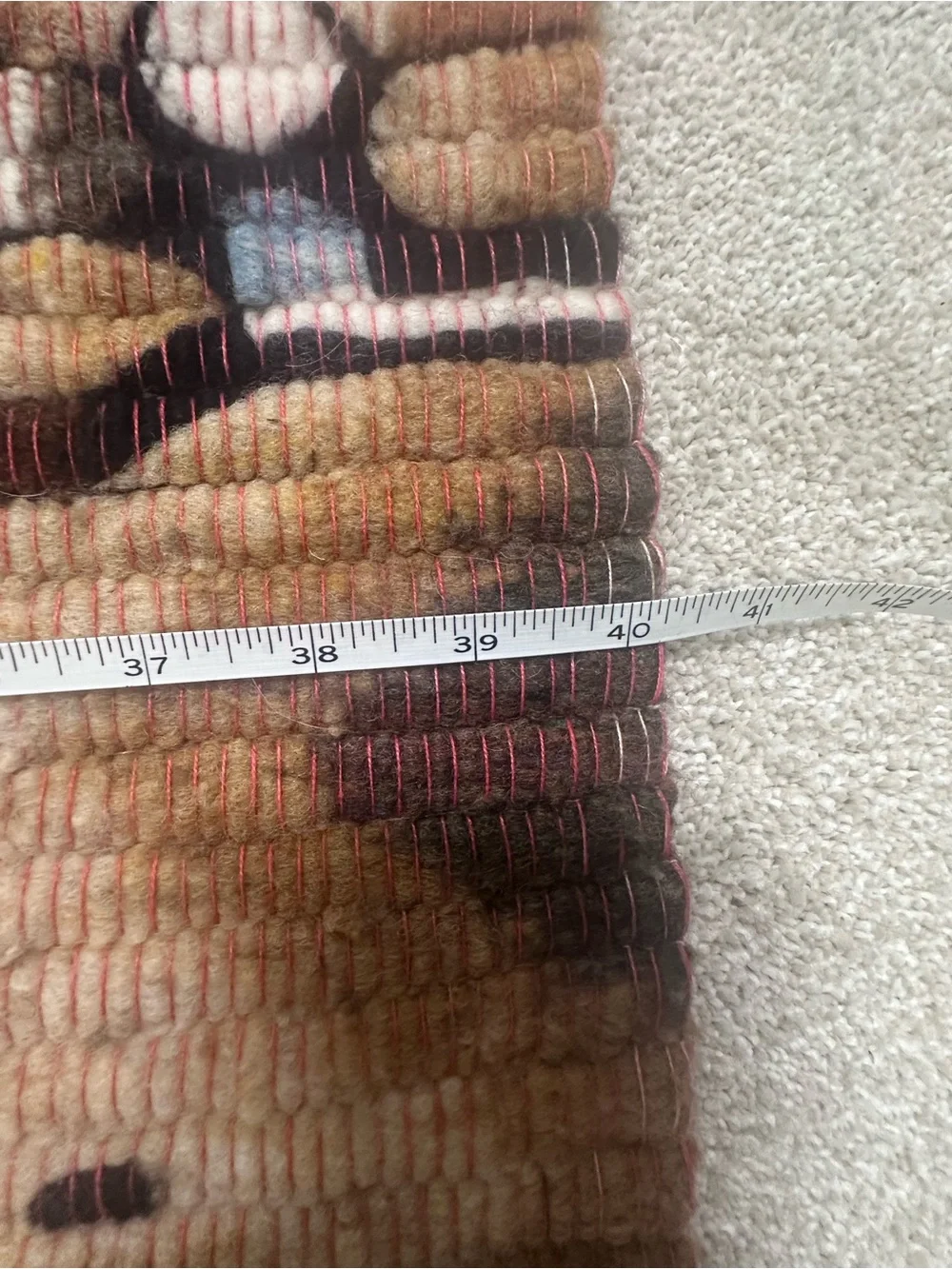 Vintage Handwoven Andean Village Tapestry Wall Art made in PERU- 53”x40”.
